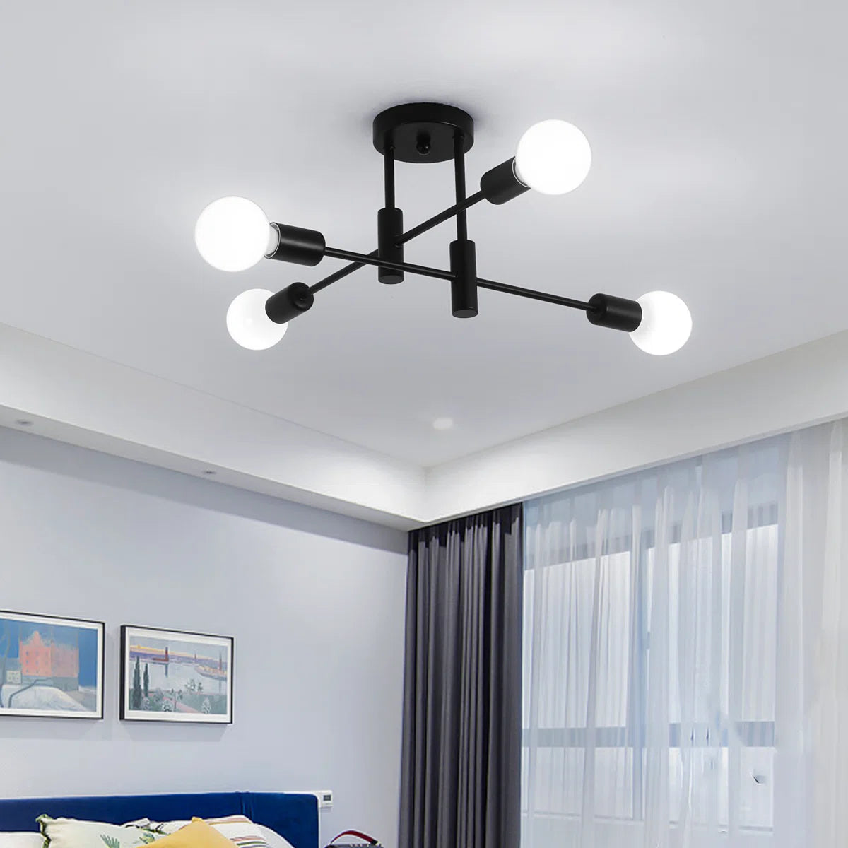 Siittoo  4 - Light Dimmable Sputnik Sphere Chandelier