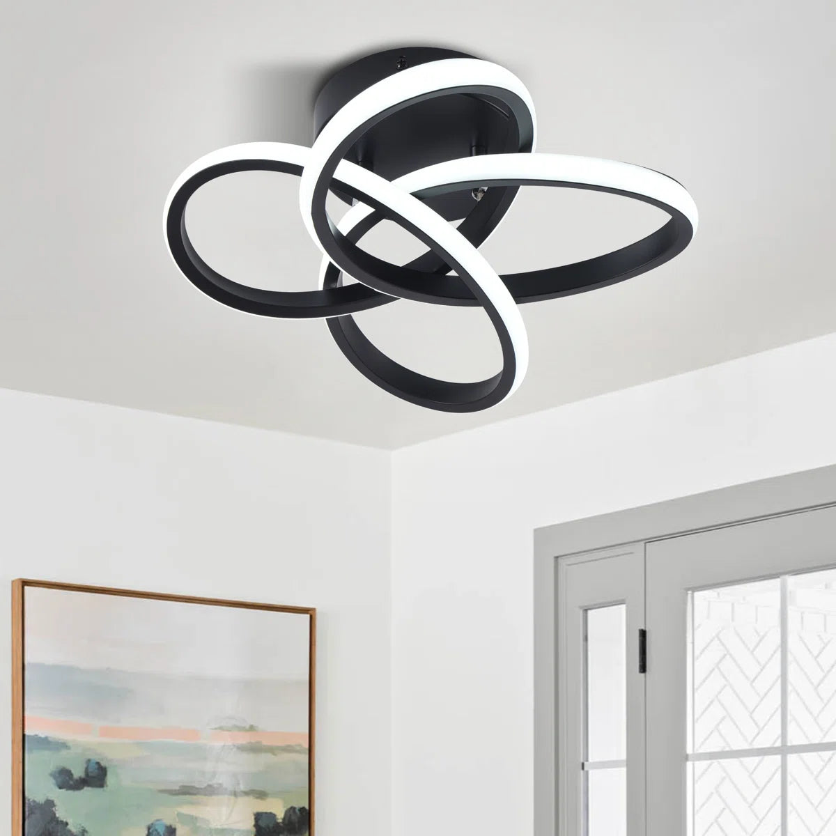 Siittoo 1 - Light 12.20'' Geometric LED Flush Mount