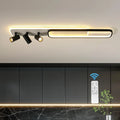 Siittoo  5 - Light 43.3" Dimmable Metal Rectangle LED Flush Mount with Remote