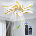 Siittoo  30.71" 7 - Blade Reversible LED Dimmable Ceiling Fan With Light And Remote