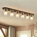 Siittoo 6 - Light 47.24" Crystal Dimmable Flush Mount By House of Hampton®