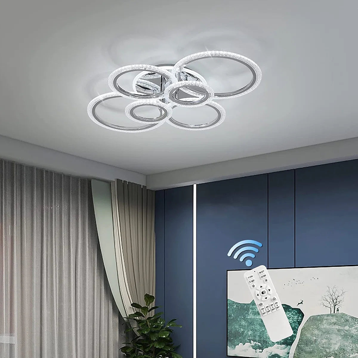 Siittoo  6 - Light 31.5'' Acrylic LED Flush Moun