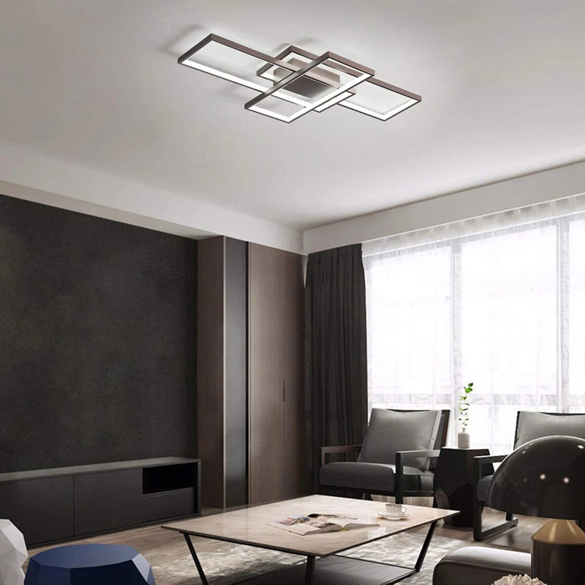 Siittoo  3 - Light 35.4" LED Flush Mount