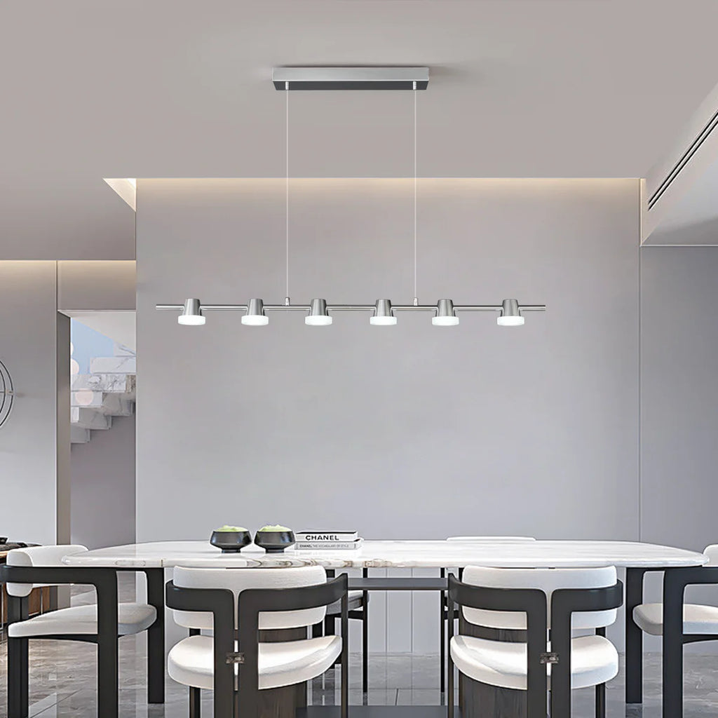 Siittoo 6 - Light Chrome LED Kitchen Island Pendant