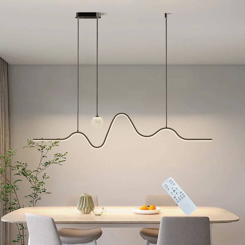 Siittoo 2 - Light Black LED Kitchen Island Pendant