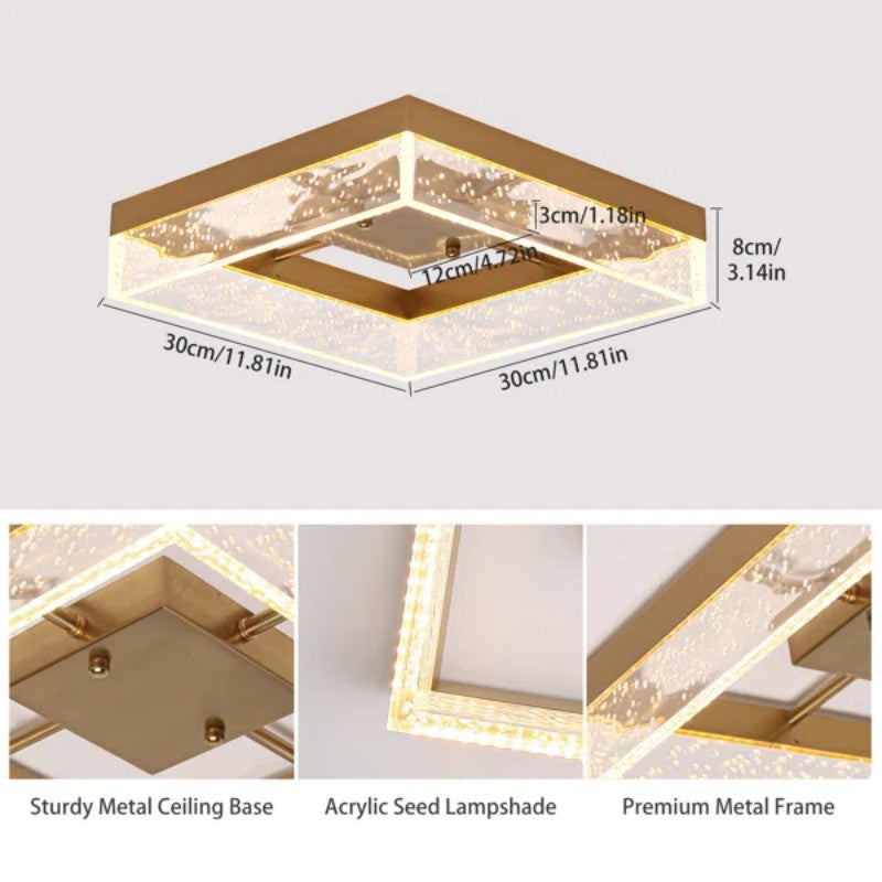 Siittoo 11.81" Square Dimmable LED Flush Mount