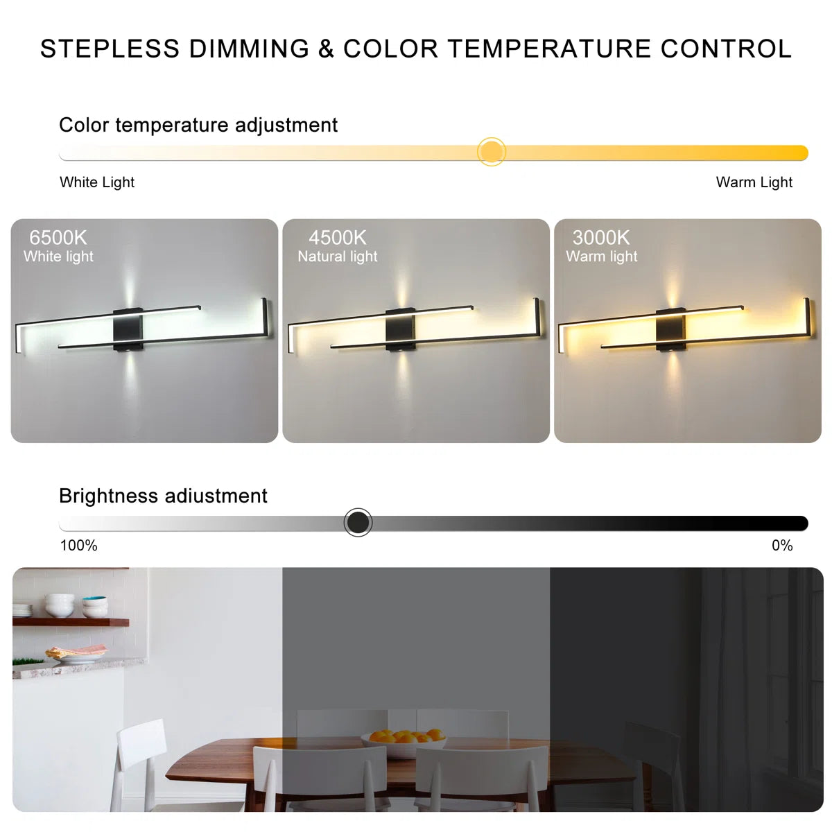 Siittoo  55.12" Aluminum LED Flush Mounted Sconce