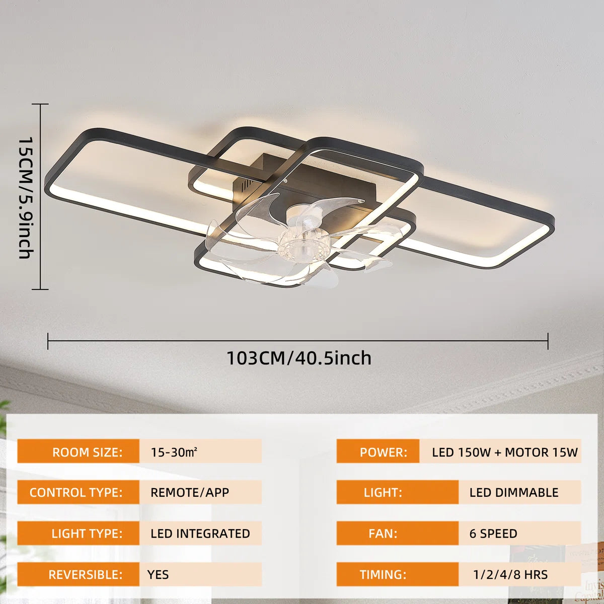 Siittoo 40.5" 7 - Blade Reversible Dimmable LED Flush Mount Ceiling Fan With Remote Control And App