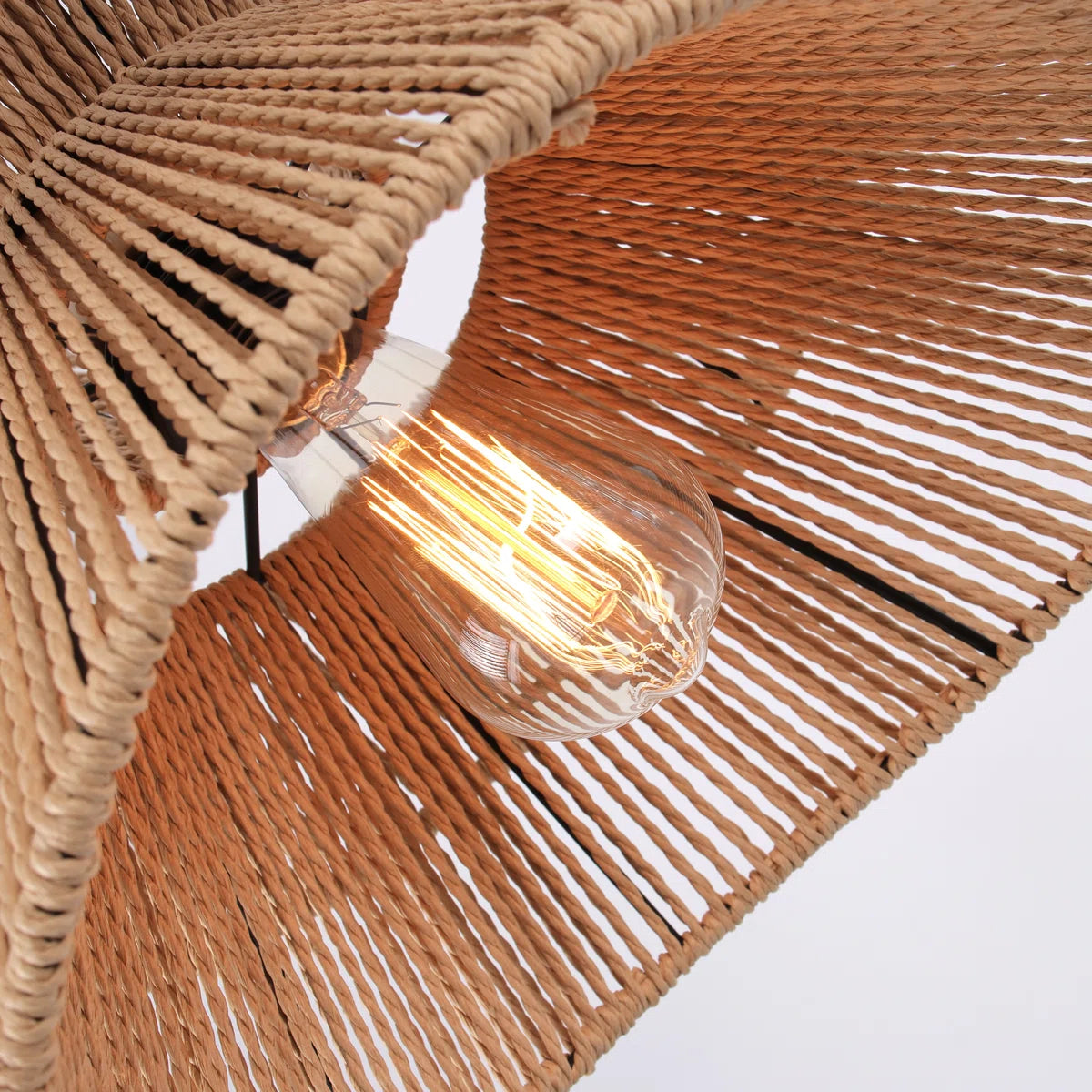 Siittoo Highwoods 1 - Light Farmhouse Boho Rattan Pendant Light