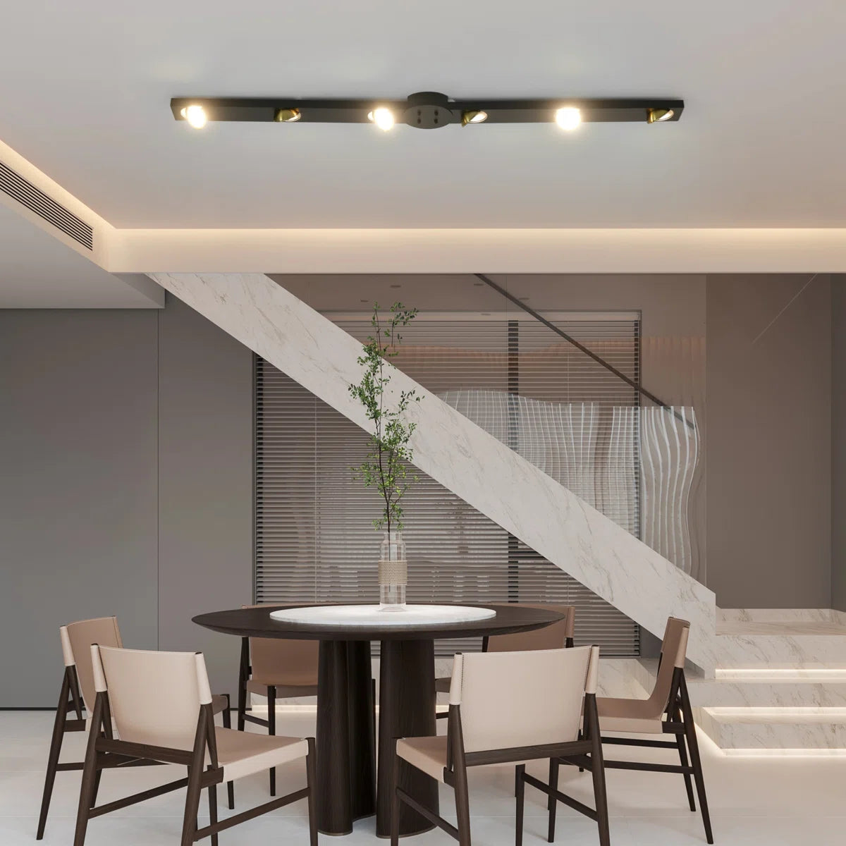 Siittoo 6 - Light 47.24" LED Dimmable Flush Mount