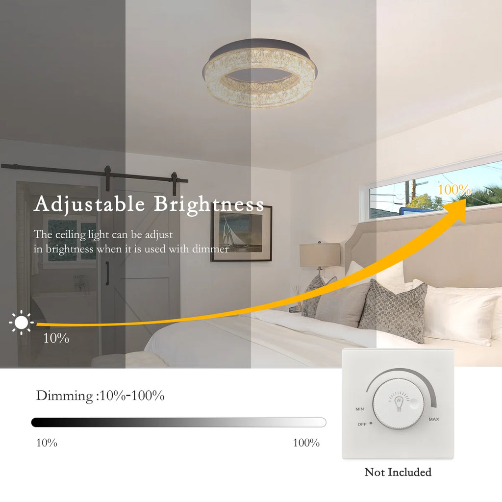 Siittoo 12.20" LED Dimmable Flush Mount