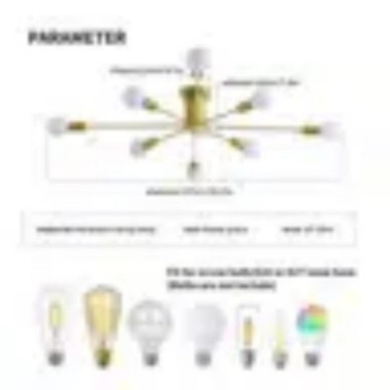 Siittoo 8 - Light Dimmable Sputnik Sphere Chandelier