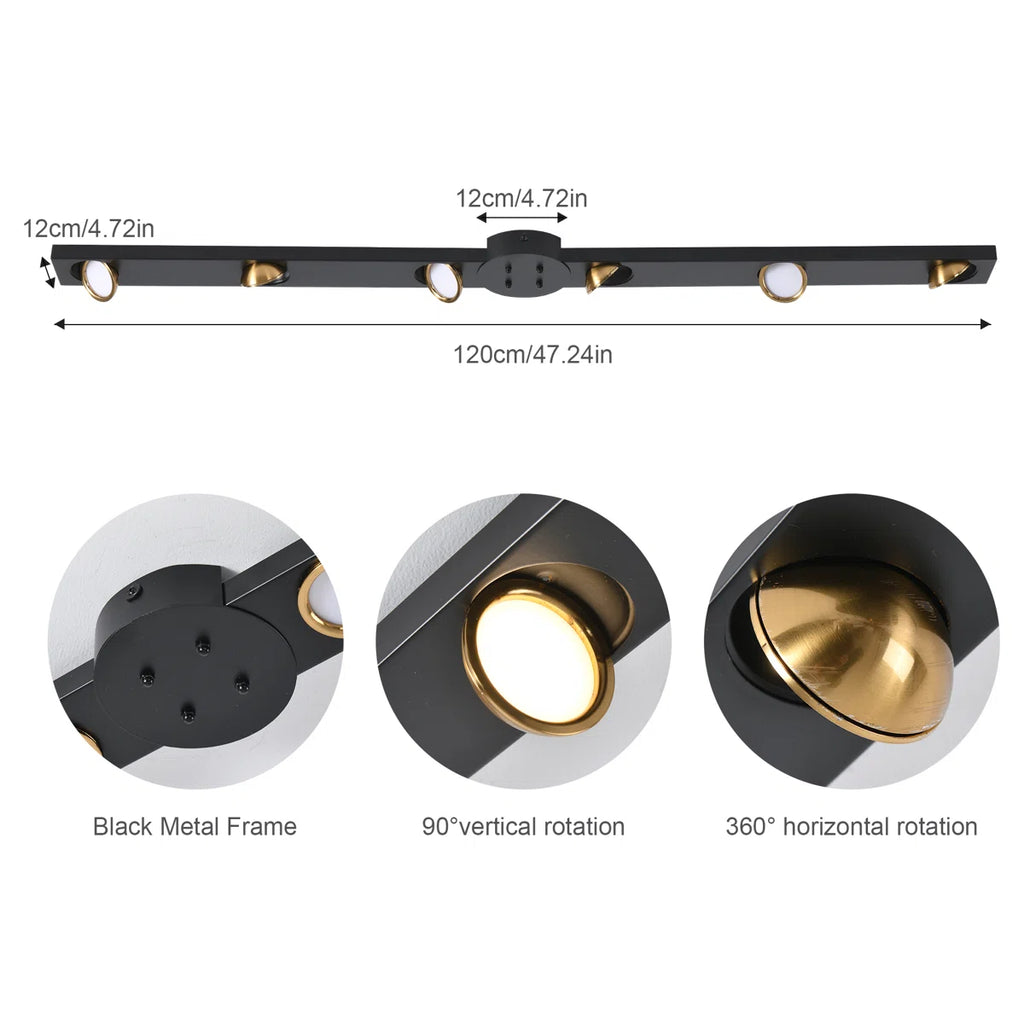 Siittoo 6 - Light 47.24" LED Dimmable Flush Mount