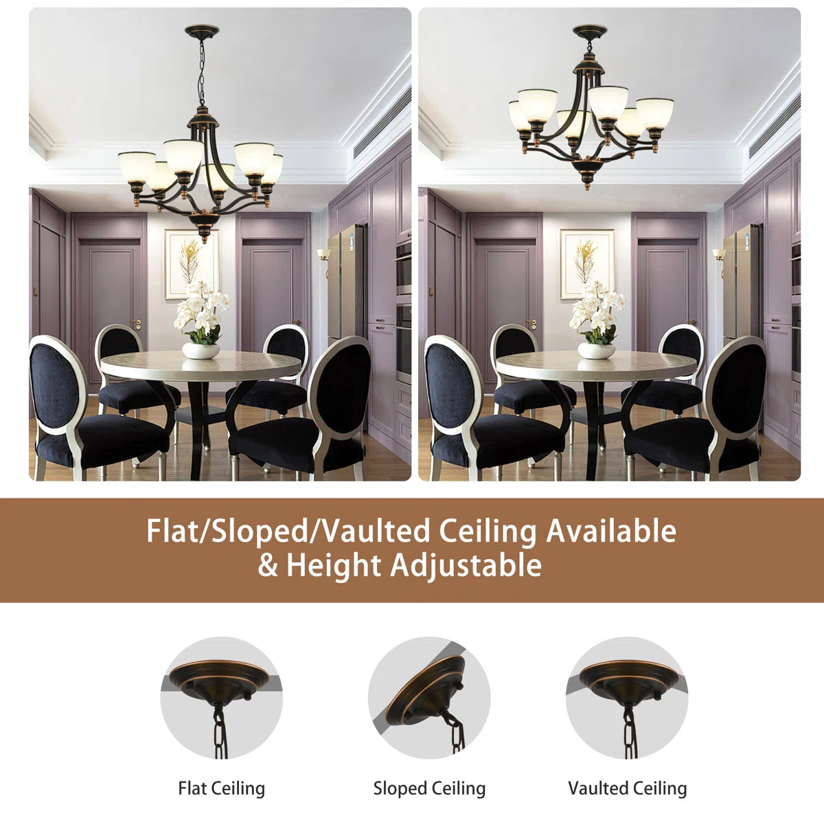Siittoo 6 - Light Dimmable Classic / Traditional Chandelier