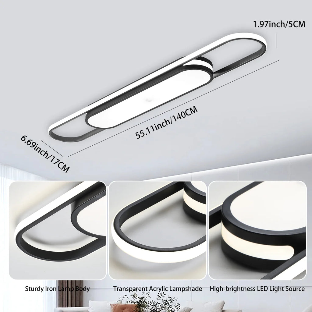 Siittoo  1 - Light 55.1" LED Flush Mount
