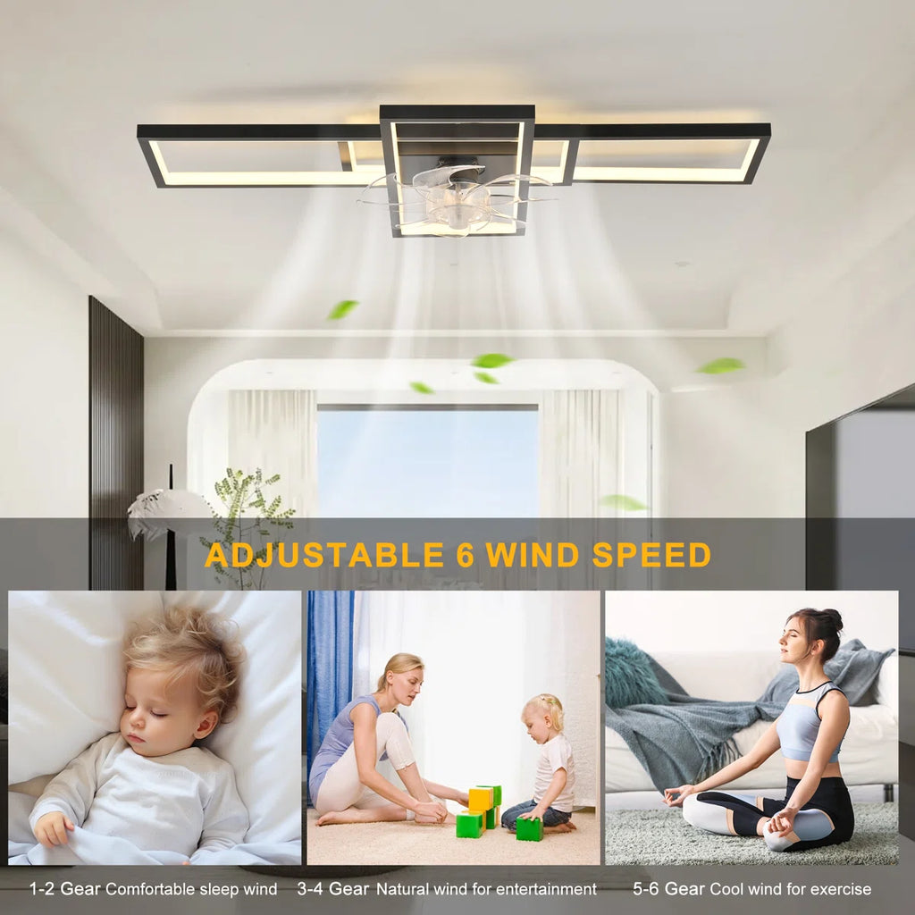 Siittoo 35.43" 7 - Blade Dimmable LED Reversible Ceiling Fan With Light And Remote Control