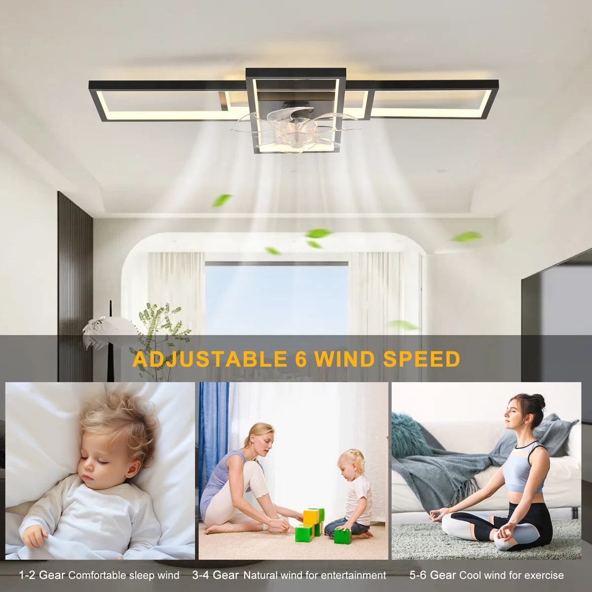 Siittoo 35.43" 7 - Blade Dimmable LED Reversible Ceiling Fan With Light And Remote Control