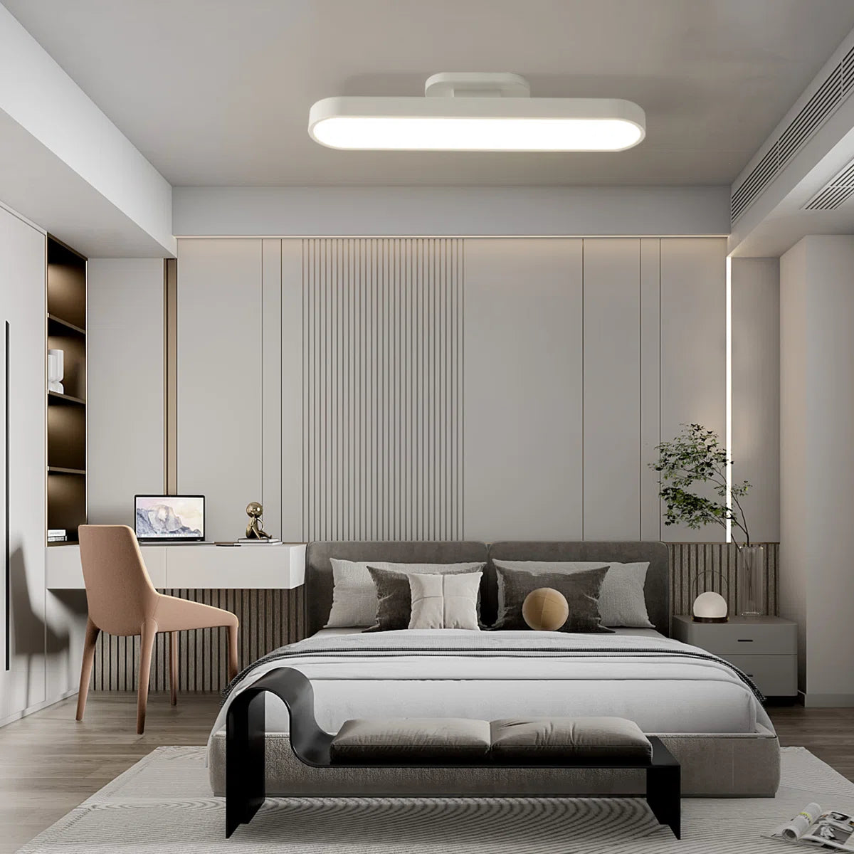 Siittoo 1 - Light 27.1" Simple Rectangle LED Semi Flush Mount