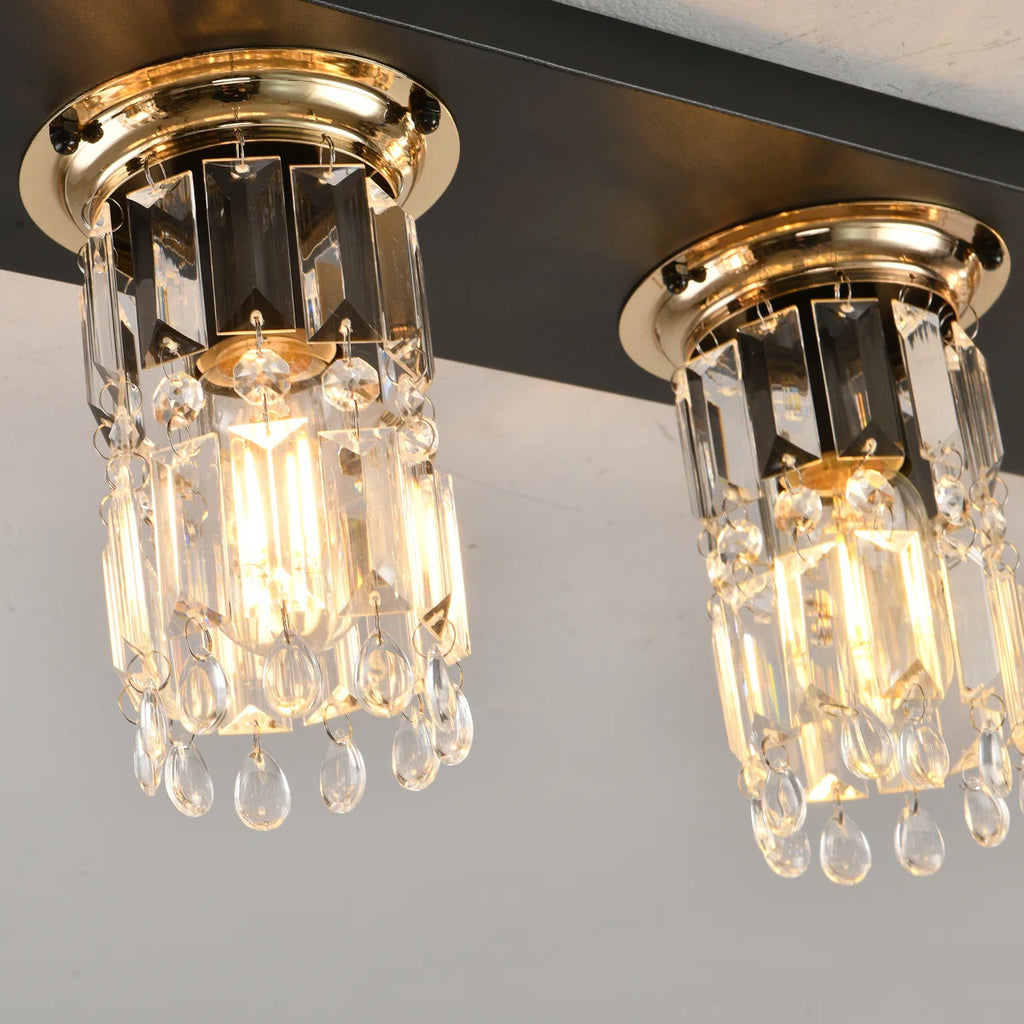 Siittoo 6 - Light 47.24" Crystal Dimmable Flush Mount By House of Hampton®