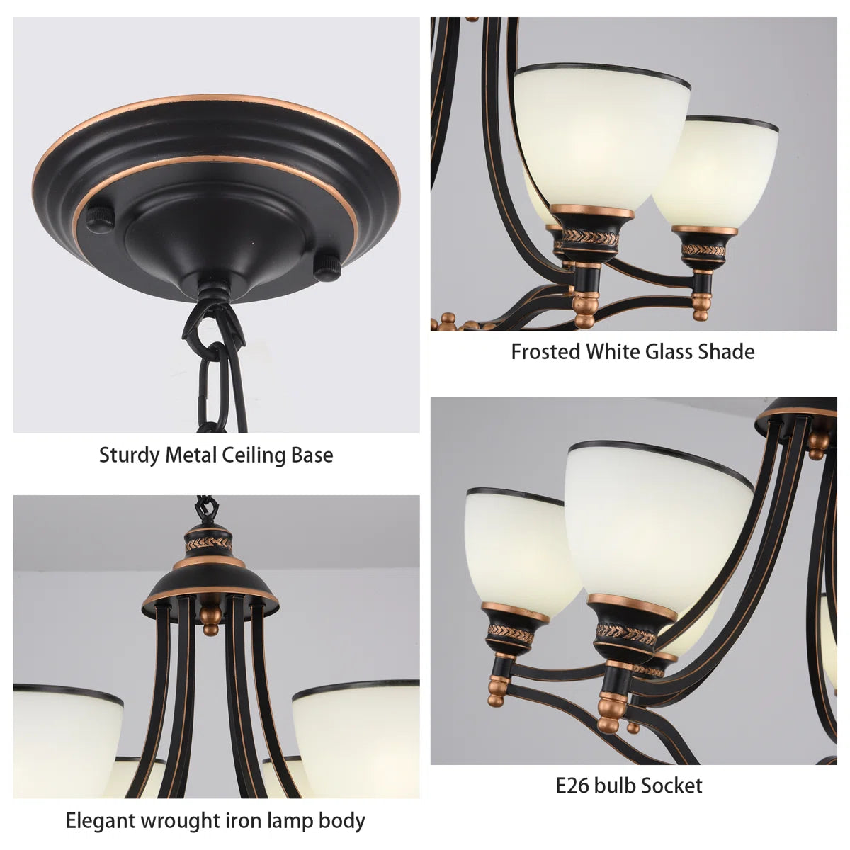 Siittoo 6 - Light Dimmable Classic / Traditional Chandelier