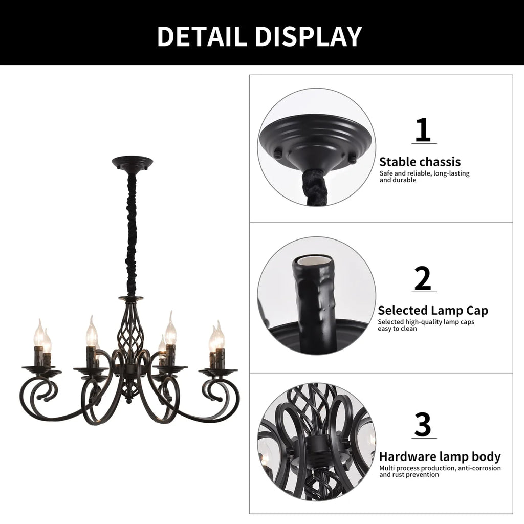 Siittoo 8 - Light Dimmable Empire Chandelier