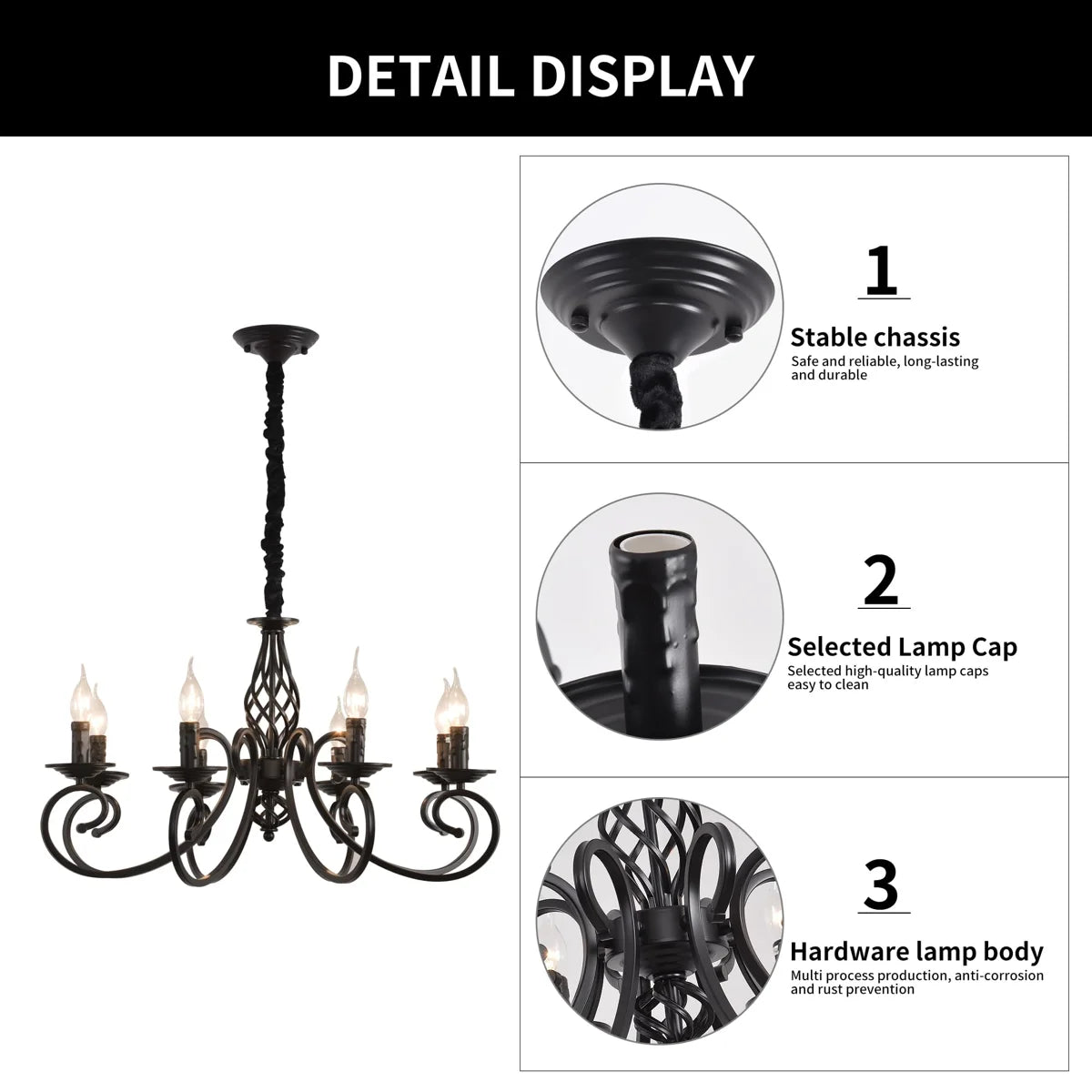 Siittoo 8 - Light Dimmable Empire Chandelier