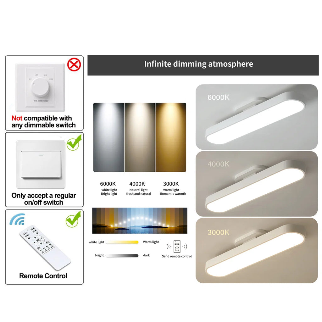 Siittoo 1 - Light 27.1" Simple Rectangle LED Semi Flush Mount