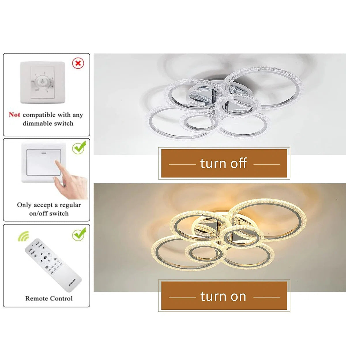 Siittoo  6 - Light 31.5'' Acrylic LED Flush Moun