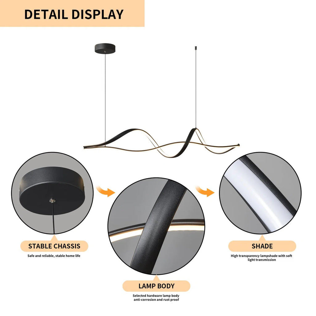 Siittoo 2 - Light LED Kitchen Island Pendant