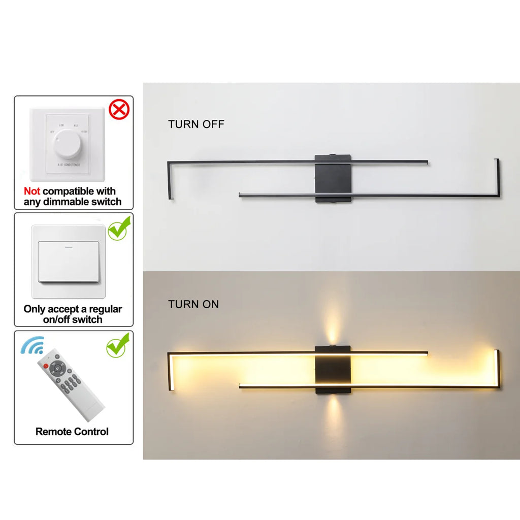 Siittoo  55.12" Aluminum LED Flush Mounted Sconce