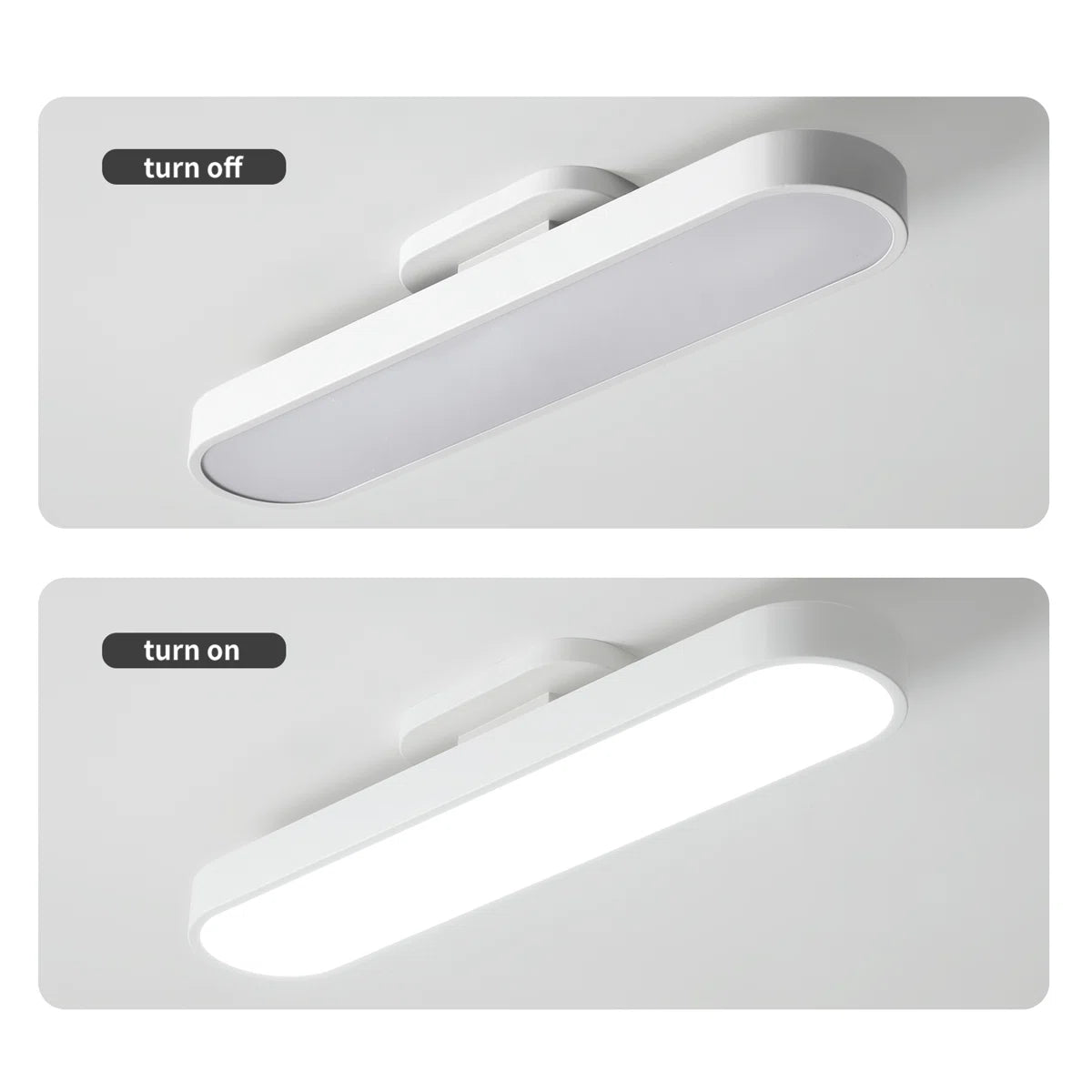 Siittoo 1 - Light 27.1" Simple Rectangle LED Semi Flush Mount