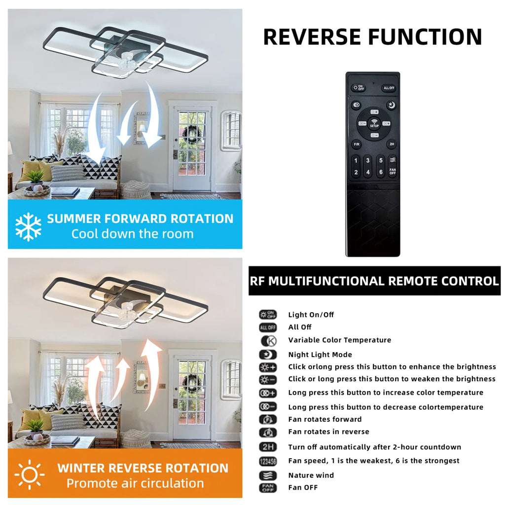 Siittoo 40.5" 7 - Blade Reversible Dimmable LED Flush Mount Ceiling Fan With Remote Control And App