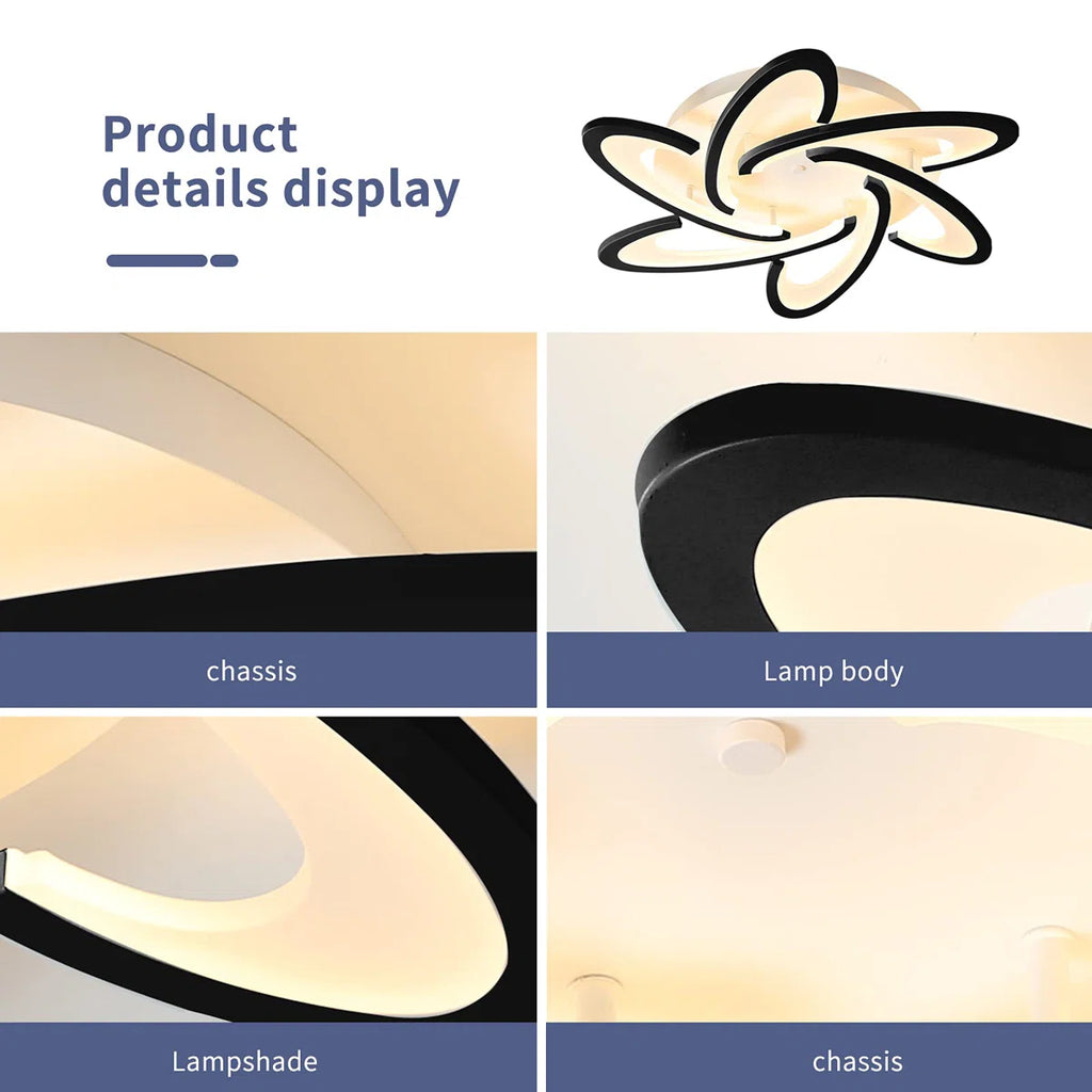 Siittoo Modern 6 - Light 25.2" Acrylic LED Flush Mount