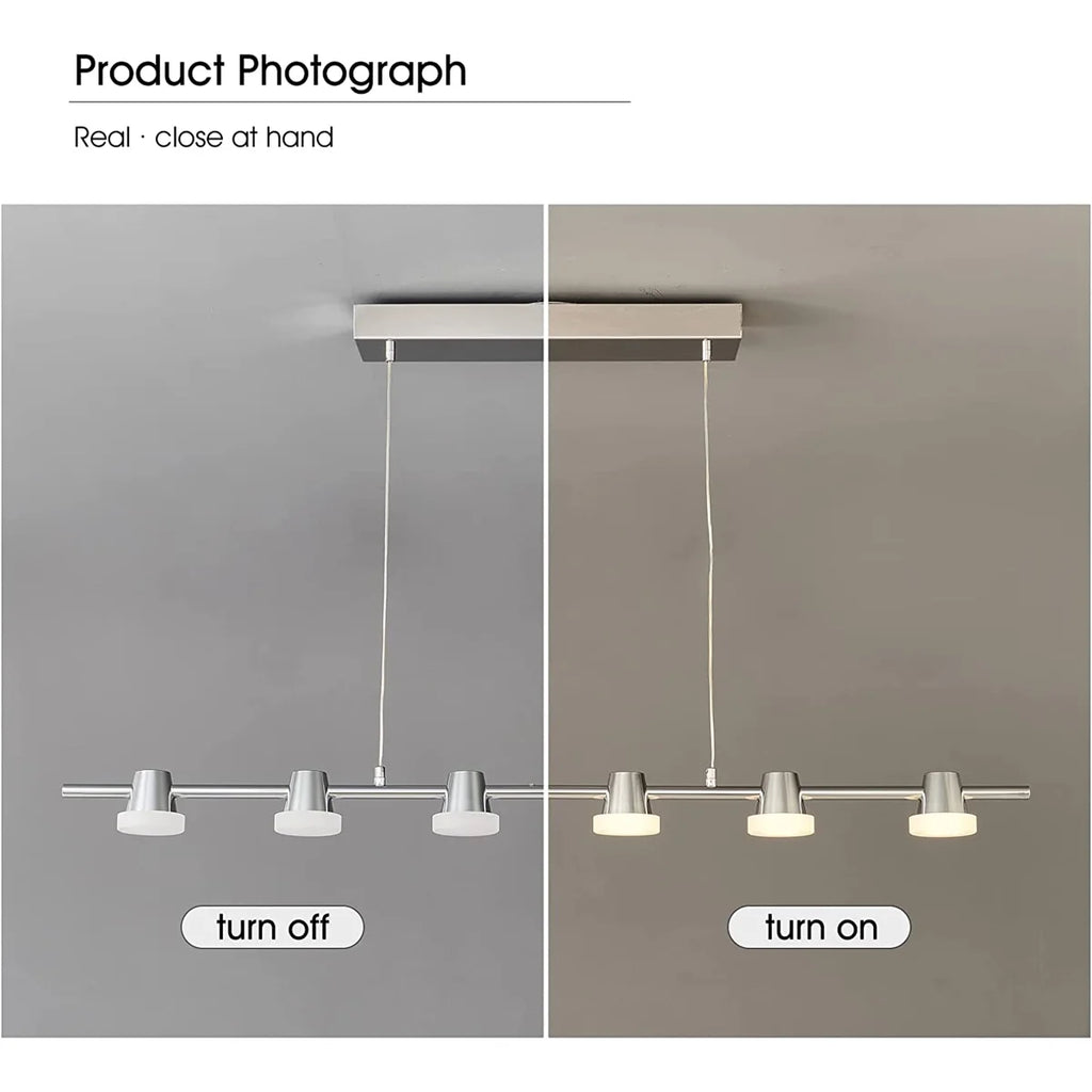 Siittoo 6 - Light Chrome LED Kitchen Island Pendant