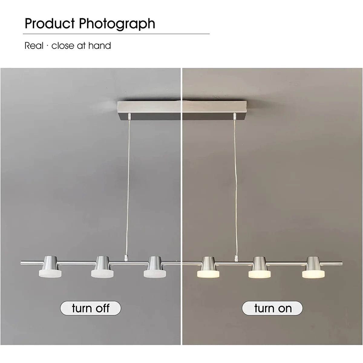 Siittoo 6 - Light Chrome LED Kitchen Island Pendant